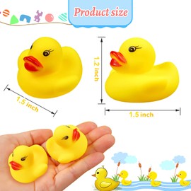 Rubber Ducks Bath Toys 50PCS Mini Ducks Bulk for Kids Baby Shower Decorations Birthday Party Favors Gift Classroom Summer Beach Pool Activity Carnival Game
