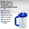 Hospital Carafe Insulated Double-Walled Water Tracking Thermos – 18 oz