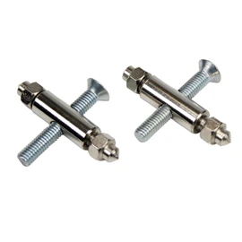 EUROHUNT 560896 Trophy Holder for Roe Buck Horns 2 Pieces in Pack Silver