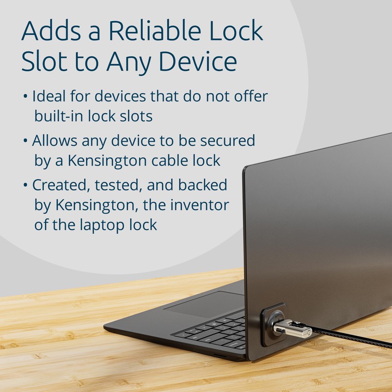 Kensington Computer Lock Adapter Kit - Lock and Adhesive Adapter