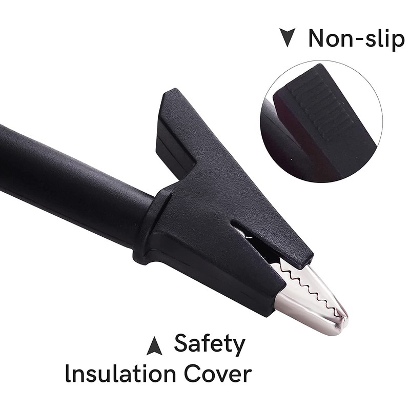 2 x Crocodile Clip Test Leads, Double-Sided Crocodile Wire Cable