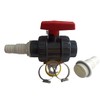 Generisch PVC 2-Way Ball Valve 50 mm with 2 x