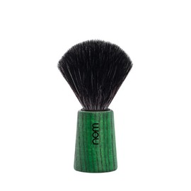 nom - Shaving brush - Theo series - synthetic fibre black fibre - ash wood green