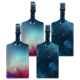 4 Pack Luggage Tag for Suitcases TSA Approved, Leather Suitcase Tags Identifiers, Cute Bag Name Travel Tags ID Labels for Women Men Cruise Airport Luggage Travel Essentials by Sodsay