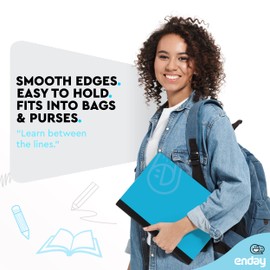 Enday Composition Notebooks College Ruled Paper, Hard Cover Composition Notebook, Premium Lined Composition Books, 100 Sheets Ruled Notebook, Blue and Purple (2 Pack)