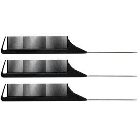 Vaguelly Peines para peinar el cabello Pinzas para seccionar el cabello, 1 juego, plástico y acero inoxidable, ligeros, para peinar y separar el cabello