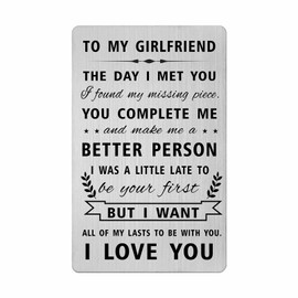 Girlfriend Christmas Cards, I Love My Girlfriend, Romantic Anniversary Cards for Girlfriend, Valentines Day, Birthday