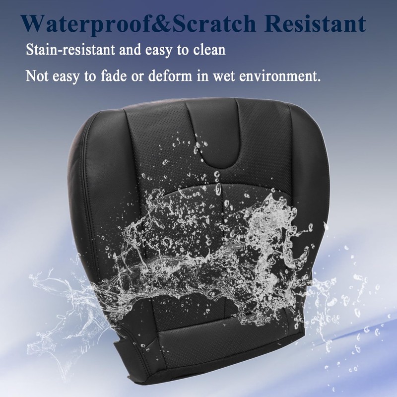 NLQR Front Driver Side Bottom Replacement Seat Cover Graphite Black