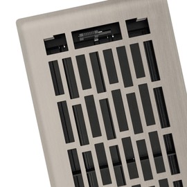 Imperial RG3378 4 x 10-Inch Geneva Decorative Floor Register, Brushed Nickel