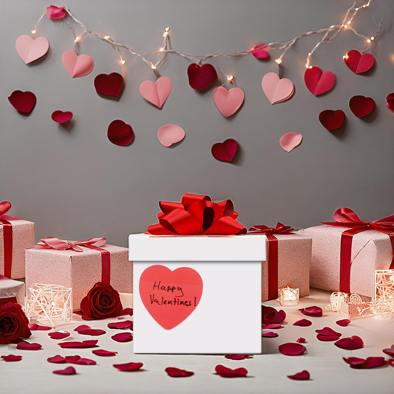 Evergreen Goods 12 Pads Red Heart Shaped Sticky Post Notes
