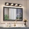 Joossnwell Black Vanity Light for Bathroom (4-Light, 28-Inch) Crystal Bath