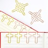 150 Pcs Rose Gold Cross Shaped Paper Clips, Stainless Steel