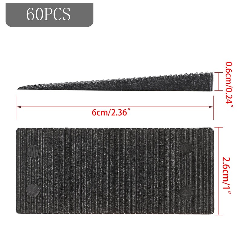 BSTKEY 60 PCS Wedges PP Wedge Adjustment Wedge Polystyrene Wedges