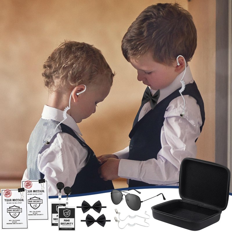 Mepase 14 Pcs Ring Wedding Security Set Include Ring Bearer