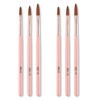 6 Pcs Acrylic Nail Brush Art Tools Set Size 8/10/14