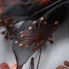 ANMIDA Women's Silk Stole, Large Scarf, Shawl, Silk Embroidery, Floral