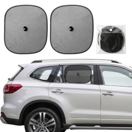 Clikeaze Parasole Auto Finestrini 44x35,5cm - Coppia Tendine Parasole Laterali Auto - 2x Tendine Parasole Auto Universali con Ventose - Parasole Auto Bambini, Adulti, Animali - Pieghevoli con Custodia