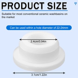 DULZEN Pack of 6 Sink Overflow Cover Overflow Covers for Sink Rubber Reusable Overflow Caps for Bathtub for Sink Cladding Kitchen
