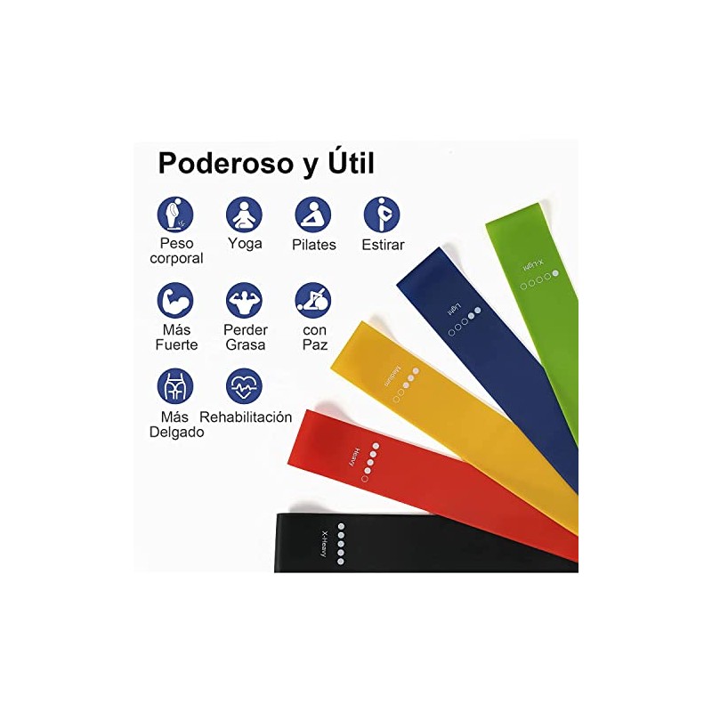 E T EASYTAO | Banda De Resistencia 5PCS, Ligas de