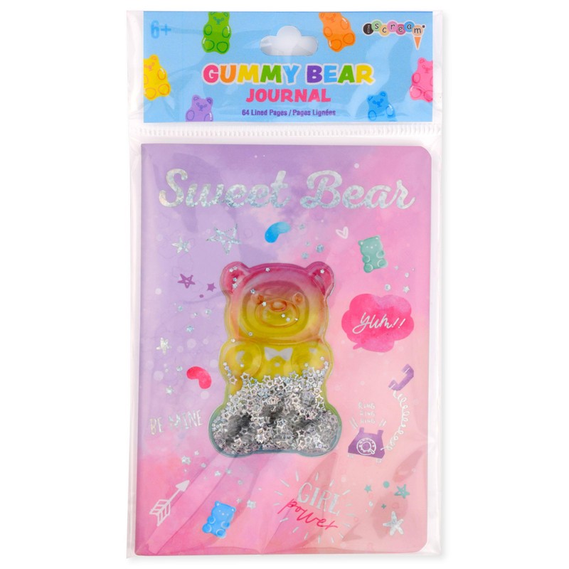 iscream Floating Glitter & Holographic Accent Book-Bound Lined-Page 5.75" Notebook