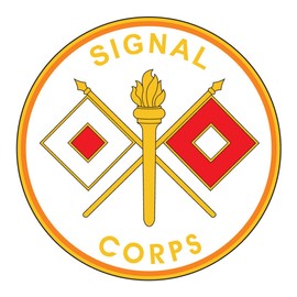 US Army - Signal Corps Plaque - 3.5 Inch Tall Full Color Decal