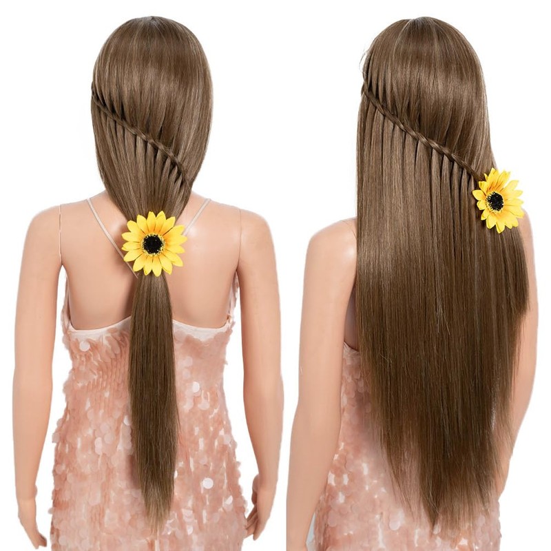 Style Icon 32-Inch Long Straight Wig Mid-Part Lace Front Silky