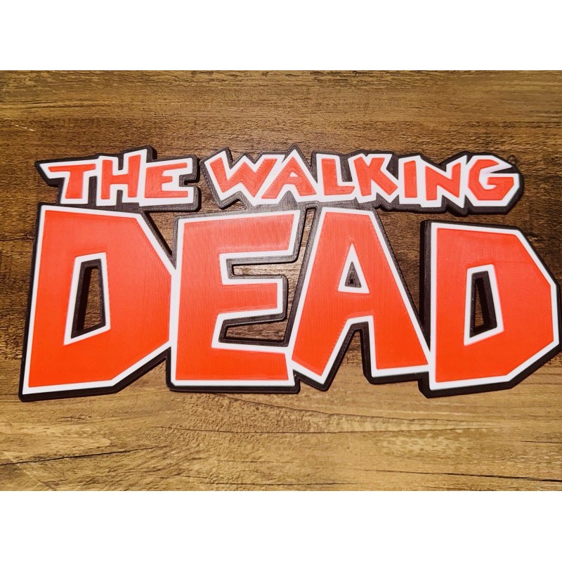 The Walking Dead 3D logo Sign Self Standing Shelf Art