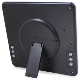 adesso Alarm Clock Photo Frame Atomic Clock Calendar Temperature Display White 8785