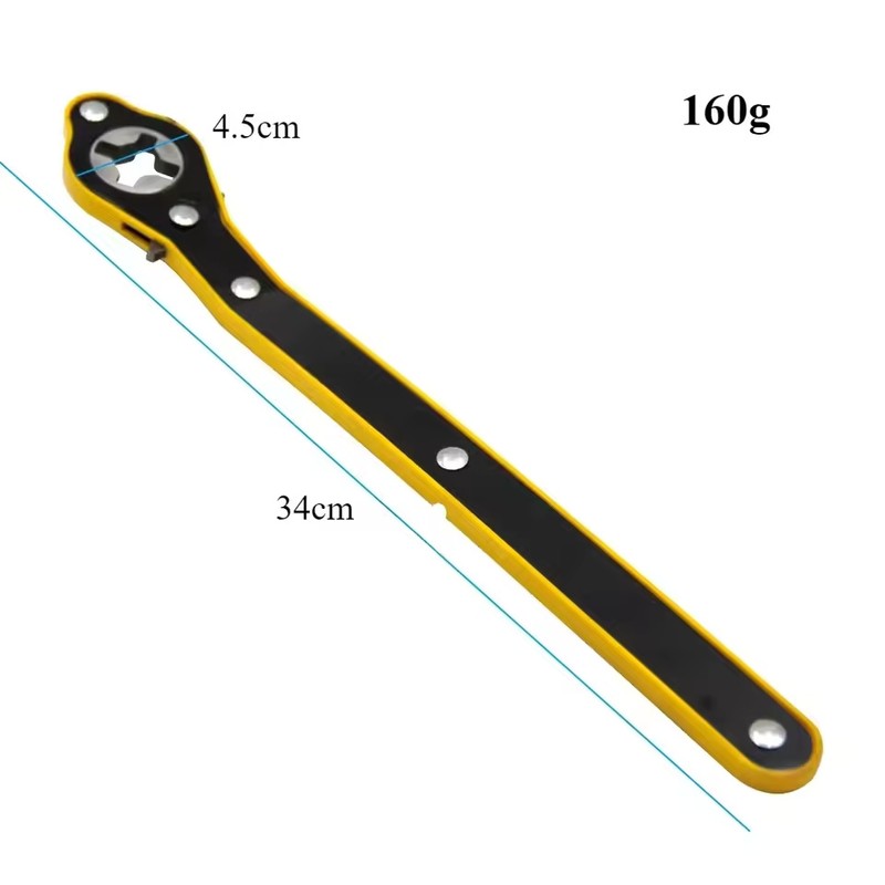 13.4-Inch Carbon Steel Scissor Jack Ratchet Wrench