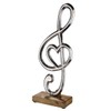 GILDE Treble Clef with Heart on Mongo Wooden Stand Made