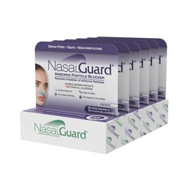 NasalGuard Allergy Relief and Allergen Blocker Nasal Gel - Drug-Free, for Pollen Allergy Sufferers, for Airplane Travel - Over 150 Applications Per Tube (Unscented, 3g, Pack of 6)
