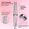 Rozamor Professional Titanium Flat Iron with 1 Inch Floating Plates,