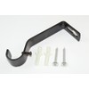 Curtain Rod Holder for Curtain Rods Black with Screws 19
