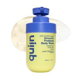 Quiin Smooth Probiotic Body Wash – Limpiador corporal con probióticos, aloe vera y avena – Limpia suavemente y deja la piel fresca y equilibrada – 500 ml