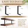 Shimeyao 2 Pack 5 Inch Heavy Duty Double Floating Shelf