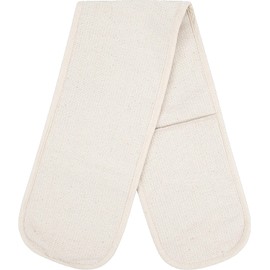 100% Cotton Professional Double Oven Glove Chef Catering Home Kitchen Cooks Restaurant Double Oven Cooking Gloves Heat Resistant Pot Holder Mitt 4 Sizes (17x106 cm)