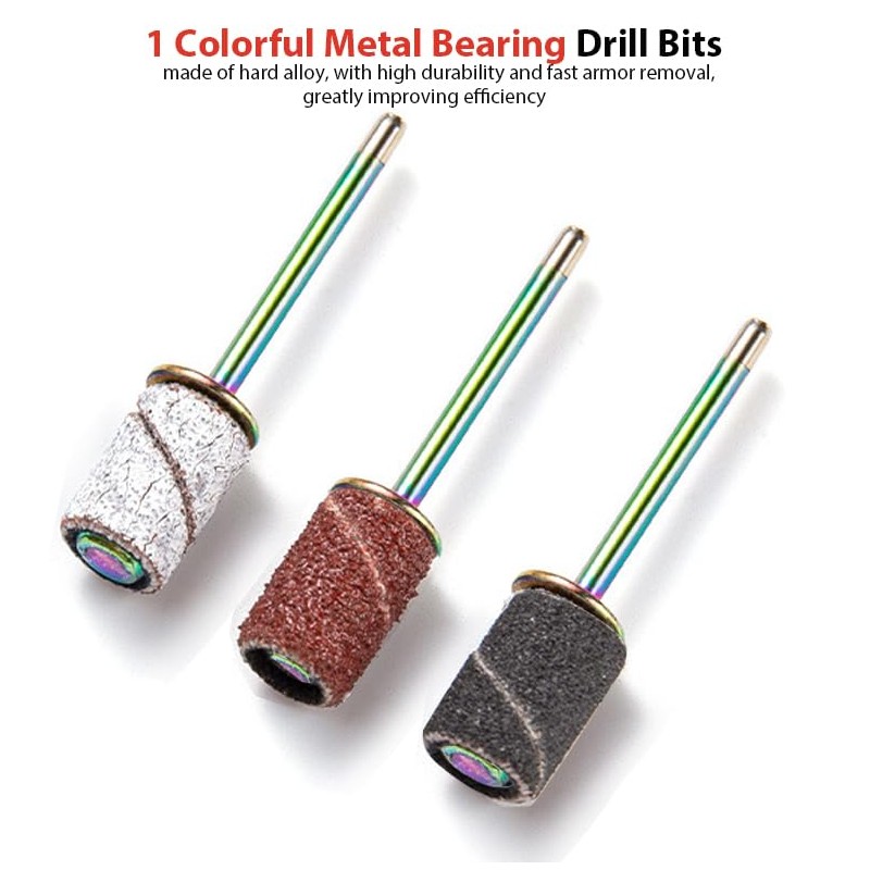 Lumcrissy Nail Drill Bits,- 3/32'' (2.35mm) Ceramic Nail Drill Bits