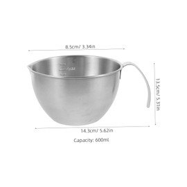 ABOOFAN Stainless Steel Bowl Container for Preparing Meals Mixing Bowl with Handle Bowls Preparing Deep Bowl Bowls for Cooking Preparing Stainless Steel