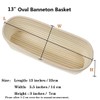 Oval Bread Banneton Proofing Basket Kit Bowl Set of 2
