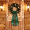 2 Pieces Christmas Wreath Sash for Front Door, Birthday Green