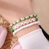 Pingyongchang St. Patricks Day Stackable Beaded Holiday Bracelets Set for