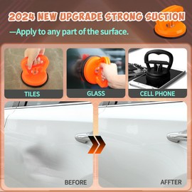 3 Pack Car Dent Puller Kit, Suction Cups Car Dent Removal Kit Car Dent Repair Kit,Powerful Dent Remover Tool for Car Handle Lifter for Car Dent Repair, Glass, Screen, Tiles Lifting and Objects Moving