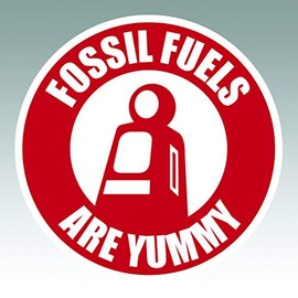 RDW Fossil Fuels are Yummy - Color Sticker - Decal - Die Cut - Size: 1.25" x 1.25"