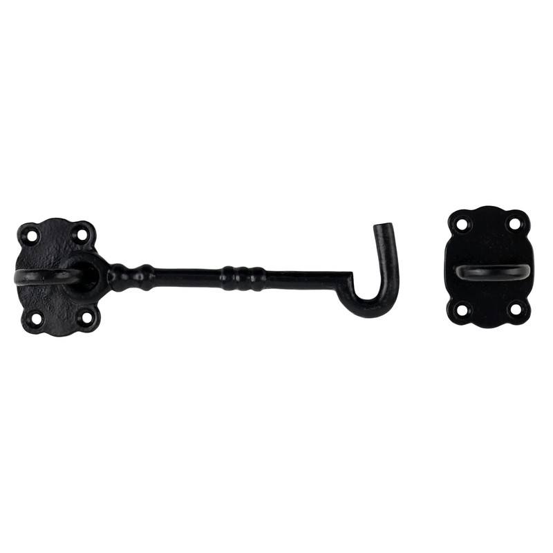SKANDH 6" Heavy Duty Iron Hook and Eye Latch for