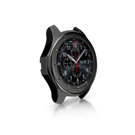 Outanaya Gear TPU Shockproof Protective Case Elegant Design Easy Access Scratch-Resistant Cover for Smartwatch Black