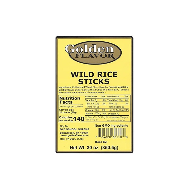 Golden Flavor - Wild Rice Sticks - 30oz Bags (2