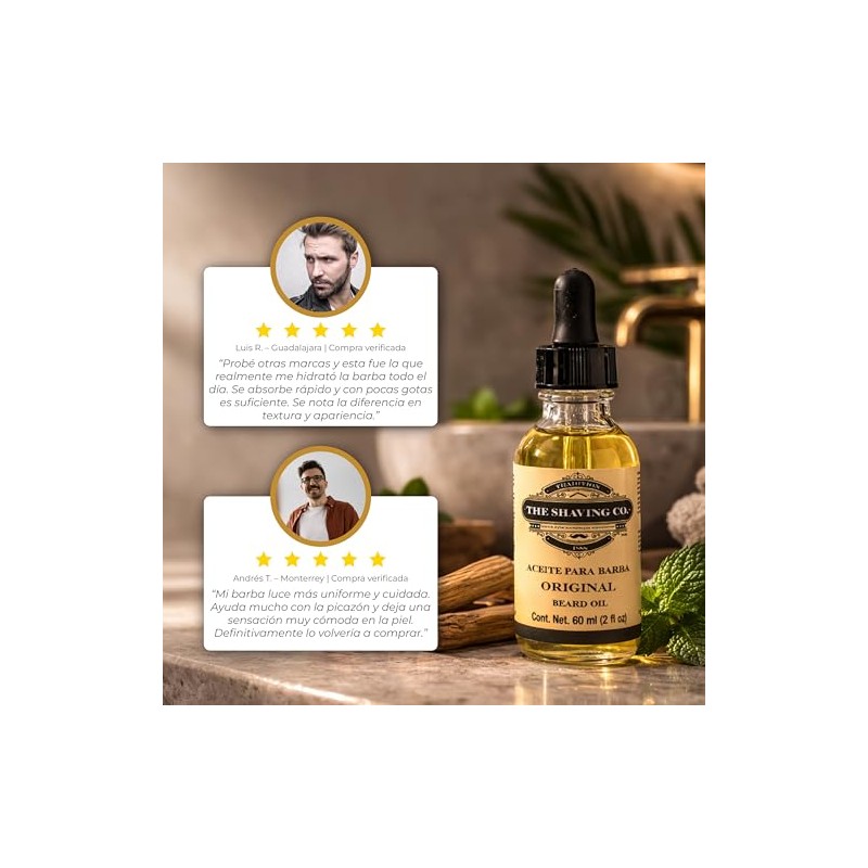 The Shaving Co Aceite para barba original. Nutre - Humecta