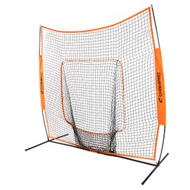 CHAMPRO MVP Portable Steel Frame Multi-Sport Sock Net, Baseball/Softball Collection Screen, 7’ x 7’