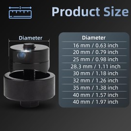 Sheet Metal Hole Punch Screw Hole Punch 30 mm Sheet Metal Punch Hole Cutter with Hex Adapter for Kitchen Faucets, Sink, Steel Plate, Stainless Steel, Metal