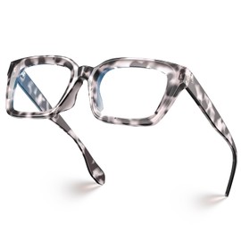VISOONE Chunky Square Blue Light Blocking Glasses with Anti Computer Glare for Working Women Men MONTANA